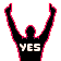 A pixel art version of the 'Yes' logo associated with WWE performer Daniel Bryan. Presented in 56px size. Directly inspired by the actual logo created by WWE.